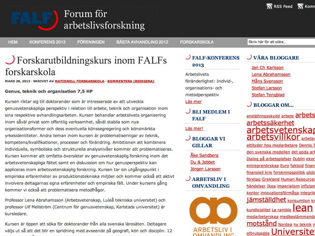 Forum för arbetslivsforskning