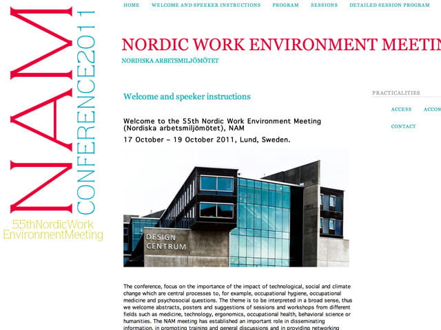 Nordiska arbetsmiljömötet 2011 – nam-conference.com