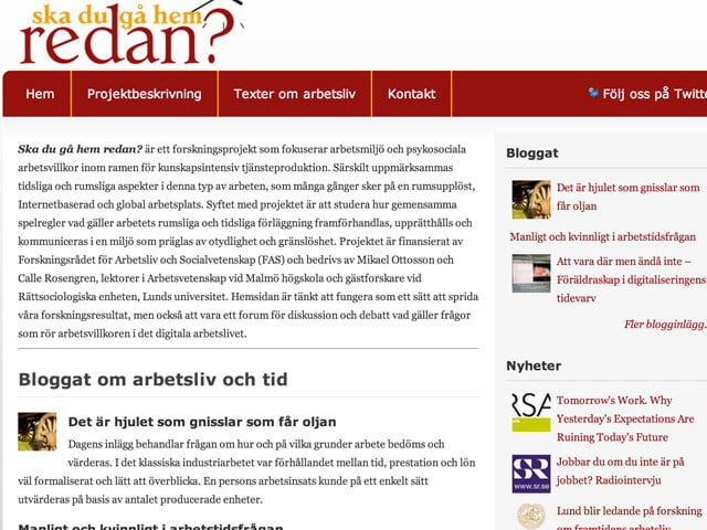 Ska du gå hem redan?